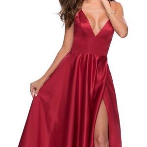 La Femme Red Maxi Dress